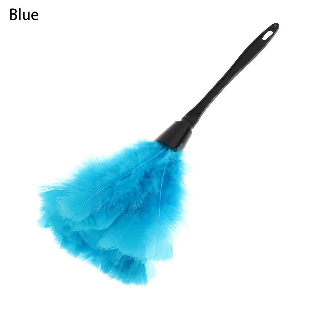 sky blue Модный многоцветный Пыльник из перьев индейки Антистатическая пластиковая Чистящая Пыль для приборной панели автомобиля инструменты для очистки дома - Цвет: sky blue