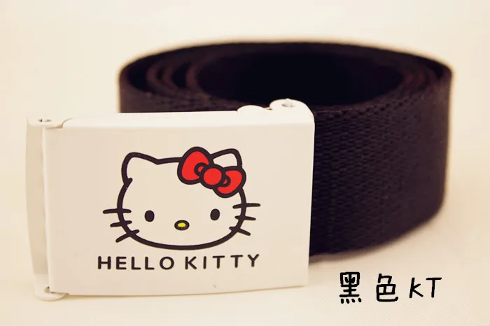 hello kitty детский студенческий холщовый пояс прекрасный мультфильм Мода полиэстер хлопок пояс для девушки ребенок фестиваль подарок - Цвет: 8