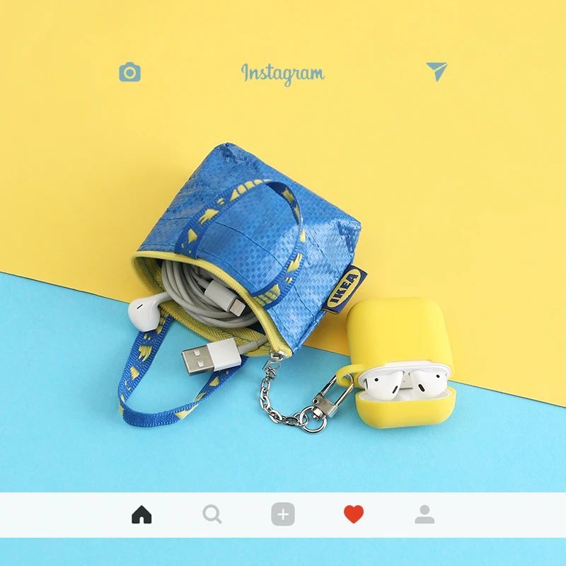 Роскошный модный INS Кошелек для монет Storag ewallet чехол для наушников для Apple аксессуары для airpods милый силиконовый чехол