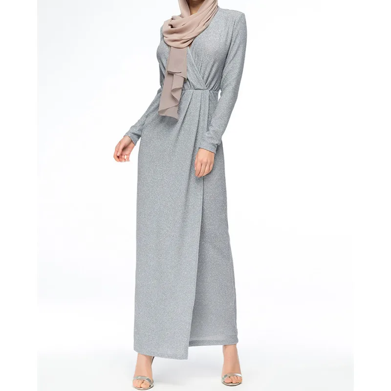 Кафтан абайя Дубай индийский исламский Хрустальный стрейч трикотажное