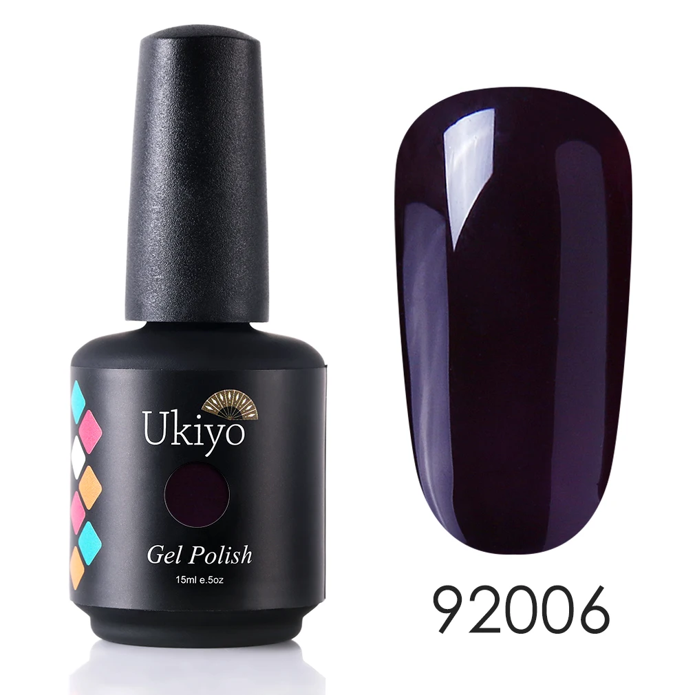 H92006 Ukiyo 15 мл Чистый Цвет Гель-лак для ногтей Vernis полуперманентный УФ-гель для ногтей впитывающий Гель-лак для ногтей - Цвет: H92006