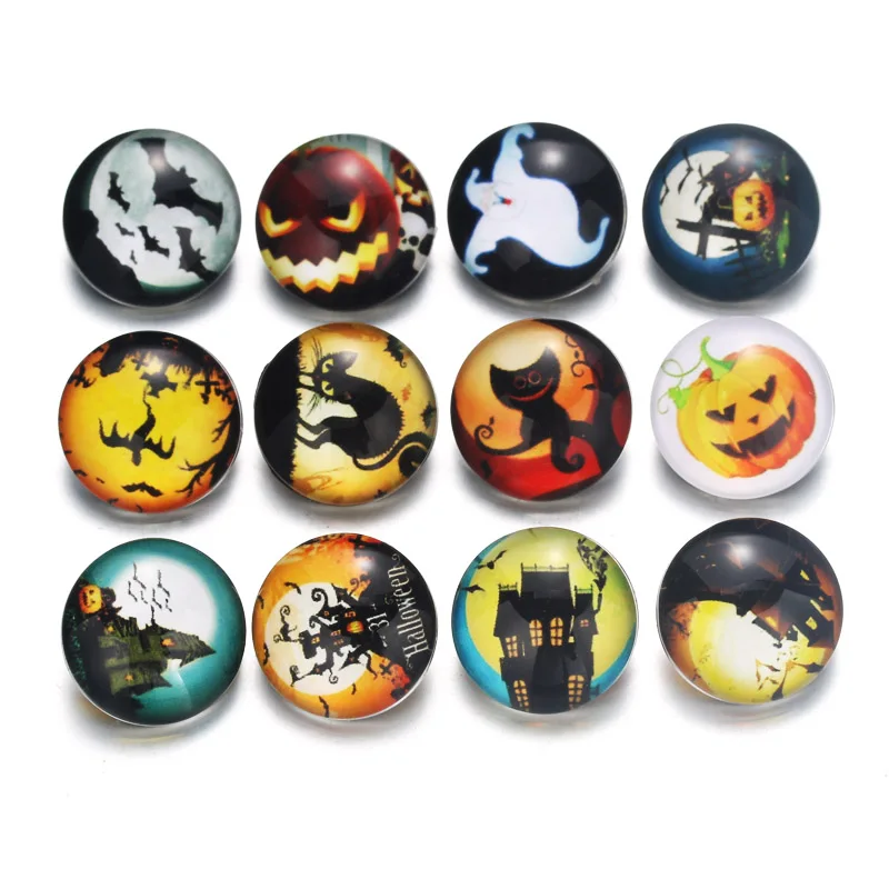 10 шт./лот Хэллоуин дом с привидениями Застежка Ювелирные изделия Стекло 18 мм