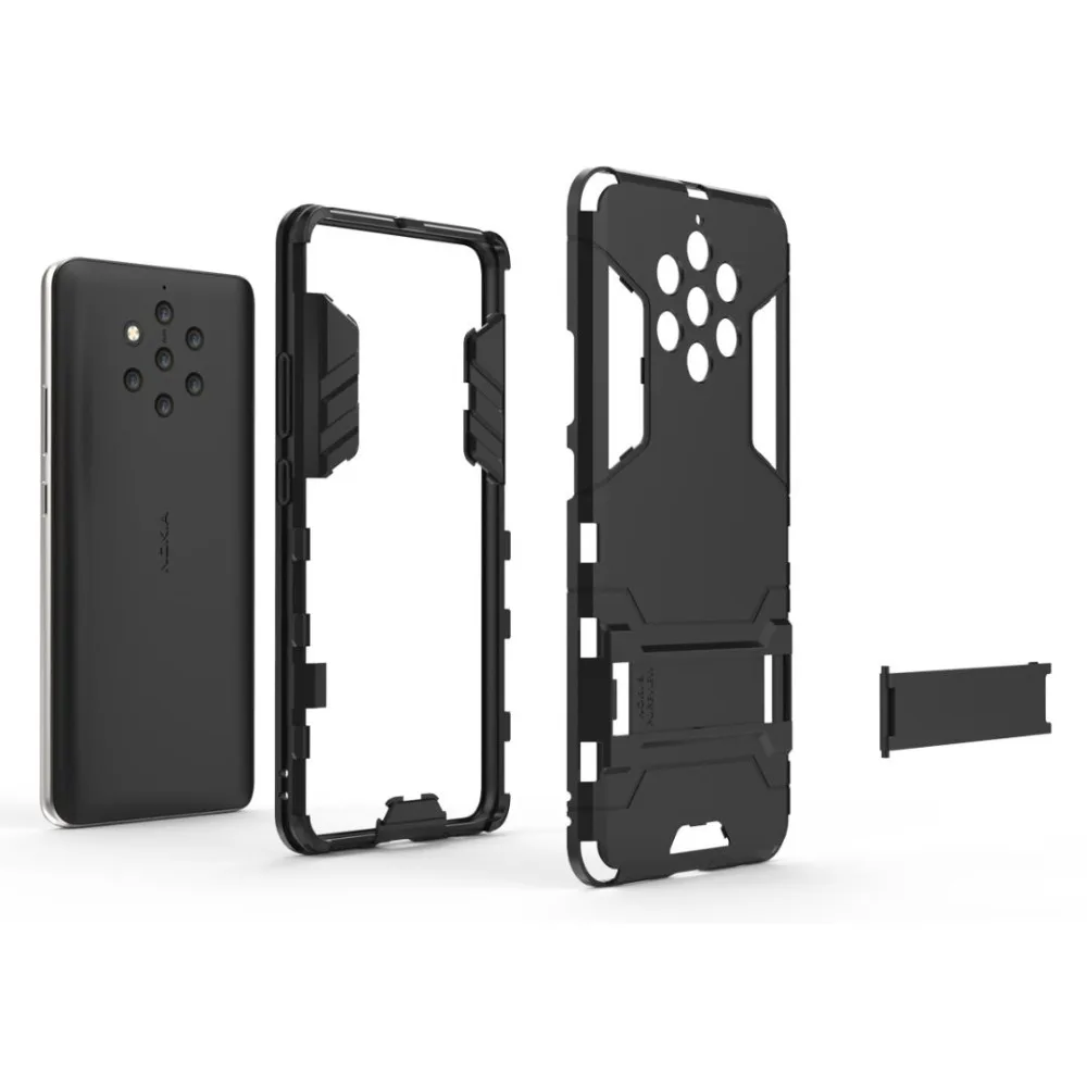 Чехол-подставка для Nokia 1 2 3 6 8 9 X5 X6 X7 7 Plus 5 2018 защитный чехол из силикона и резины