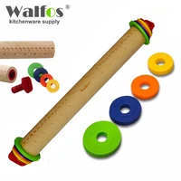 walfos food grade wood rolling pin fondant paste cake roller cake bakeware tool wooden rolling pin baking pastry tools