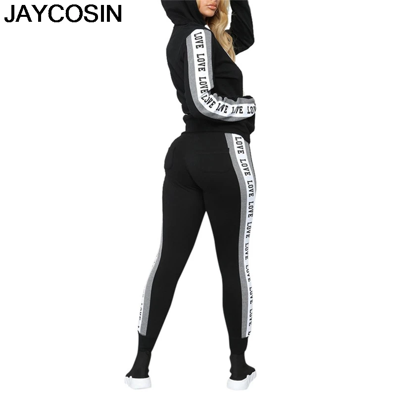 JAYCOSIN спортивный костюм для женщин модные женские повседневные спортивные топы с