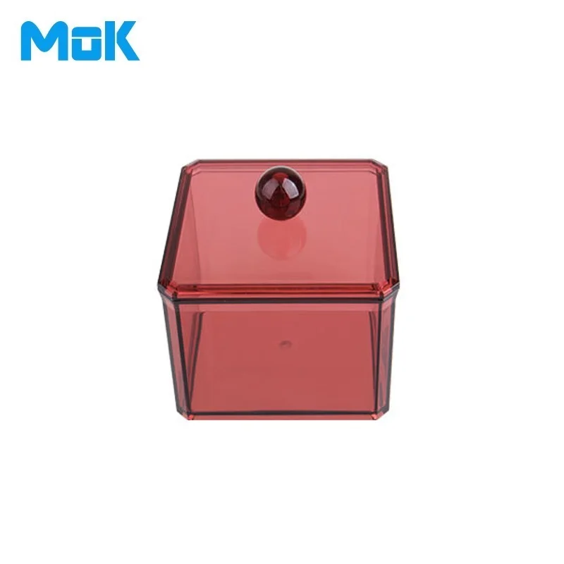 Прозрачный кристалл квадратная крышка Пластиковый Органайзер для макияжа