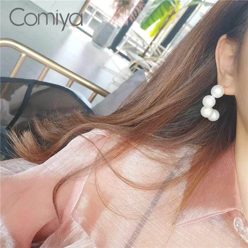 Женские винтажные серьги-подвески Comiya большие акриловые серьги с жемчугом из