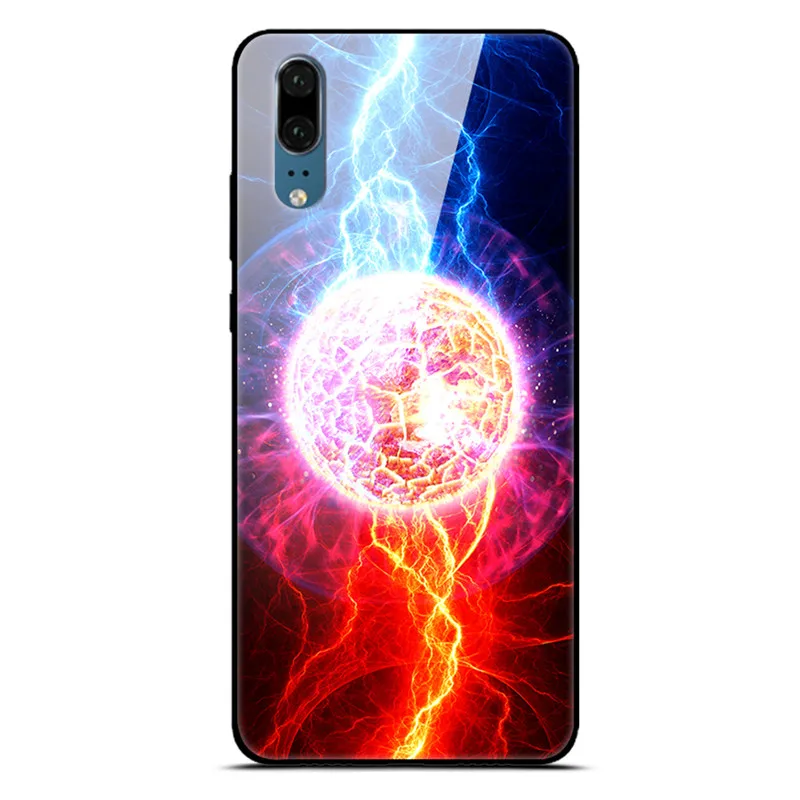 Для huawei P30 P20 Pro Lite чехол из закаленного стекла для телефона черный силиконовый чехол-Бампер для huawei P20 Lite P 30 Lite P20 Pro