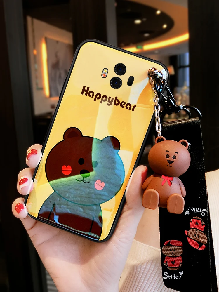 Синий свет телефон чехол для Huawei P10 милый медведь задняя крышка подарки пары +