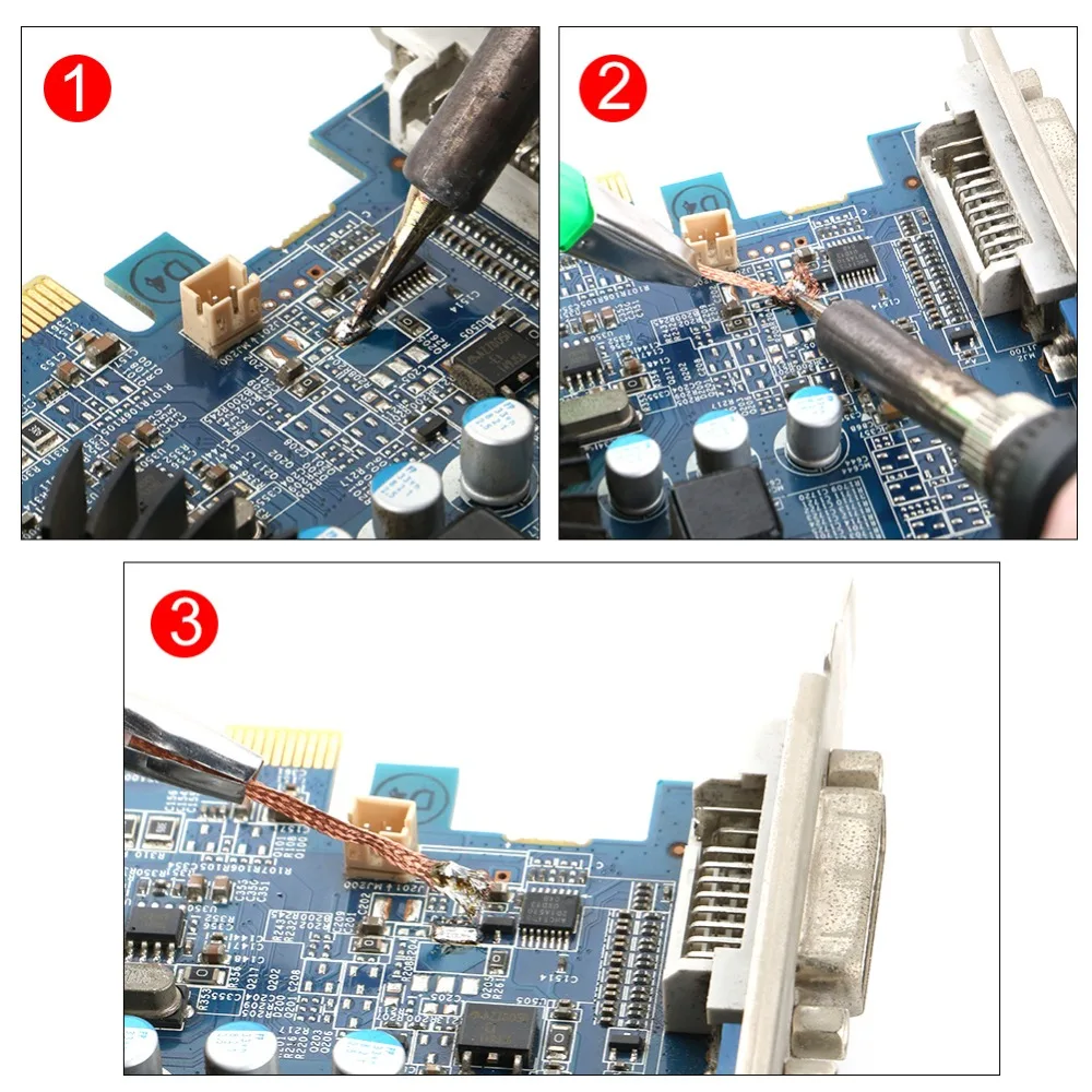 DIYFIX 1Pc Anti-hot Desoldering Wick Solder Remover BGA Desoldering Copper Wire Braid for PCB Board Repair Welding Hand Tools images - 6