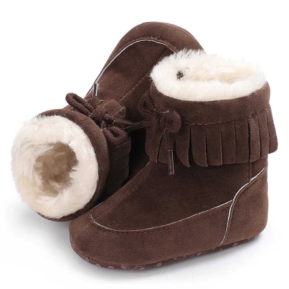 Повседневные теплые зимние ботинки на мягкой подошве для малышей сезон