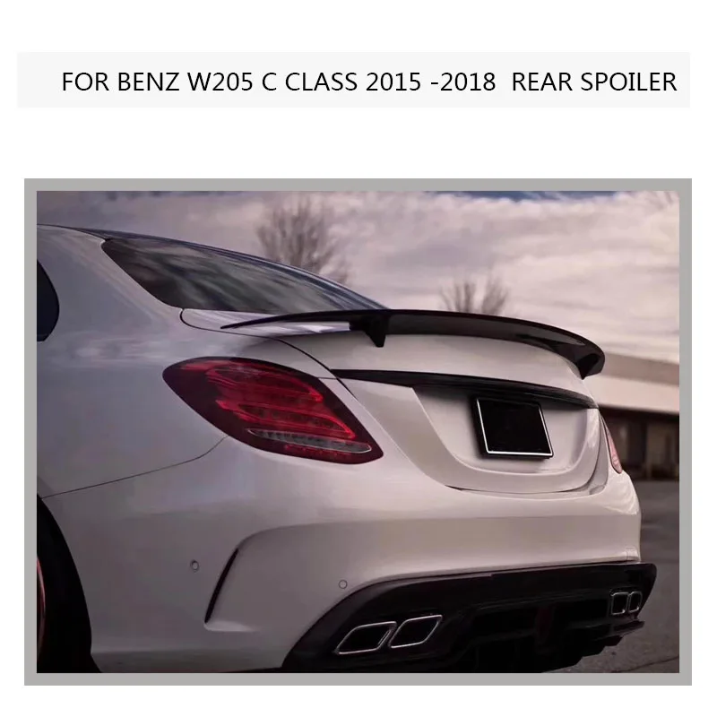 W205 C63 карбоновый спойлер для Benz C класс C200 C300 AMG 4 дверный крыло наклейка в форме губ