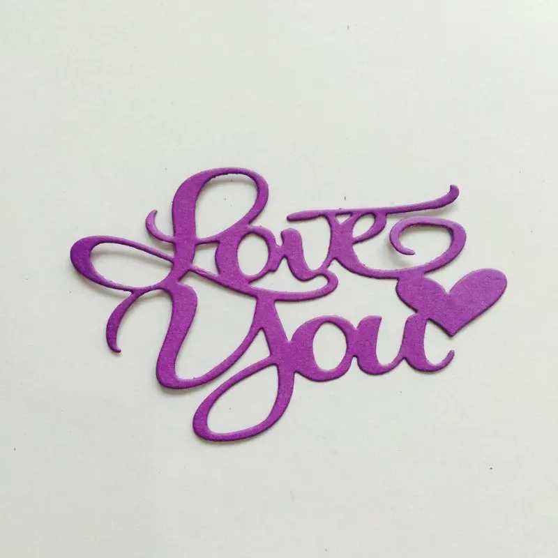 Love You металлические режущие штампы трафарет для скрапбукинга "сделай сам" штамп для альбомов бумажная карта тиснение ремесла Декор