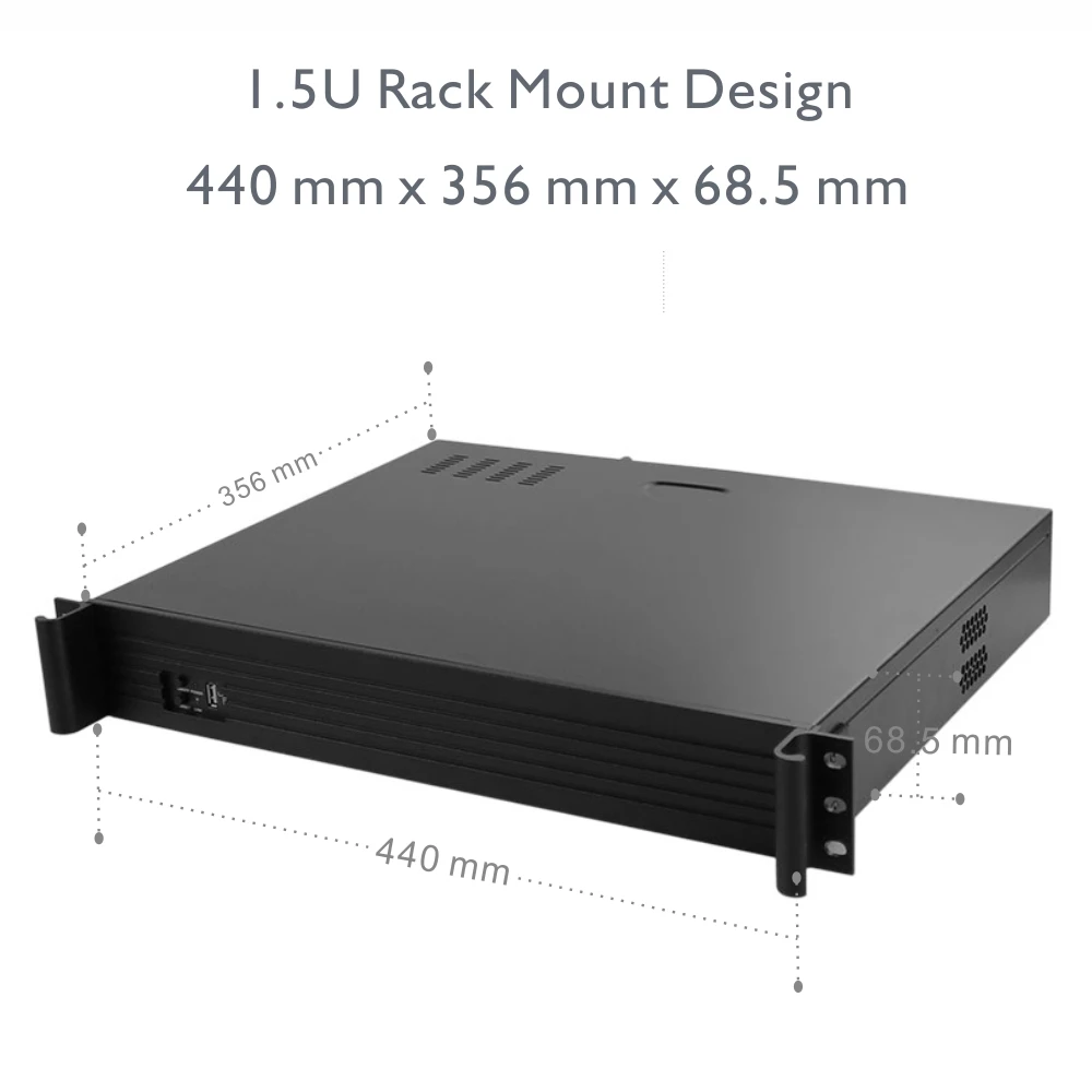 Antstek 1.5u стойку H.265 36ch 4 К (8MP) NVR поддерживает 16ch IEEE802.3af PoE и 20ch не POE IP Камера Вход aeeye