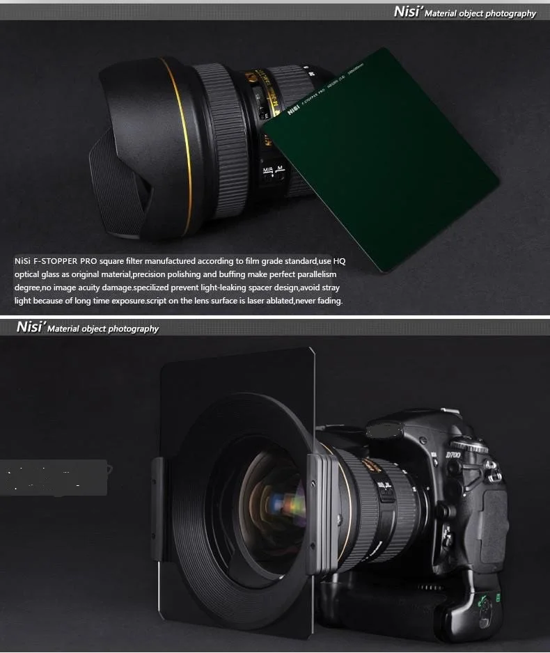 Высокое Качество ND1000 квадратный фильтр NiSi Pro ND1000 квадратный фильтр 150x150 мм оптический HD стеклянный фильтр DSLR фильтр нейтральной плотности