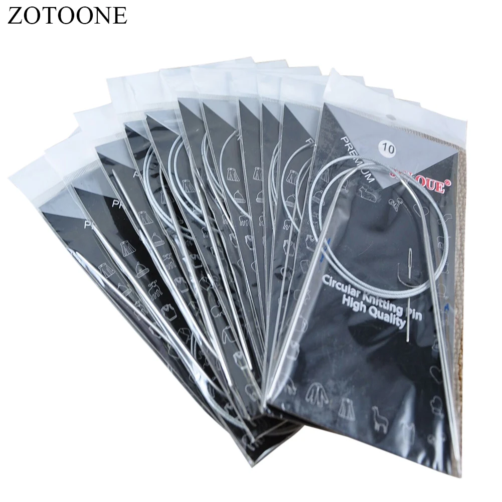 ZOTOONE 11 шт./компл. 80 см нержавеющая круговой Вязание иглы инструменты для шитья