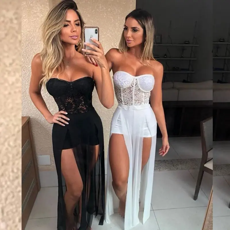 Знаменитости без бретелек черный белый цвет вискозное платье Вечеринка
