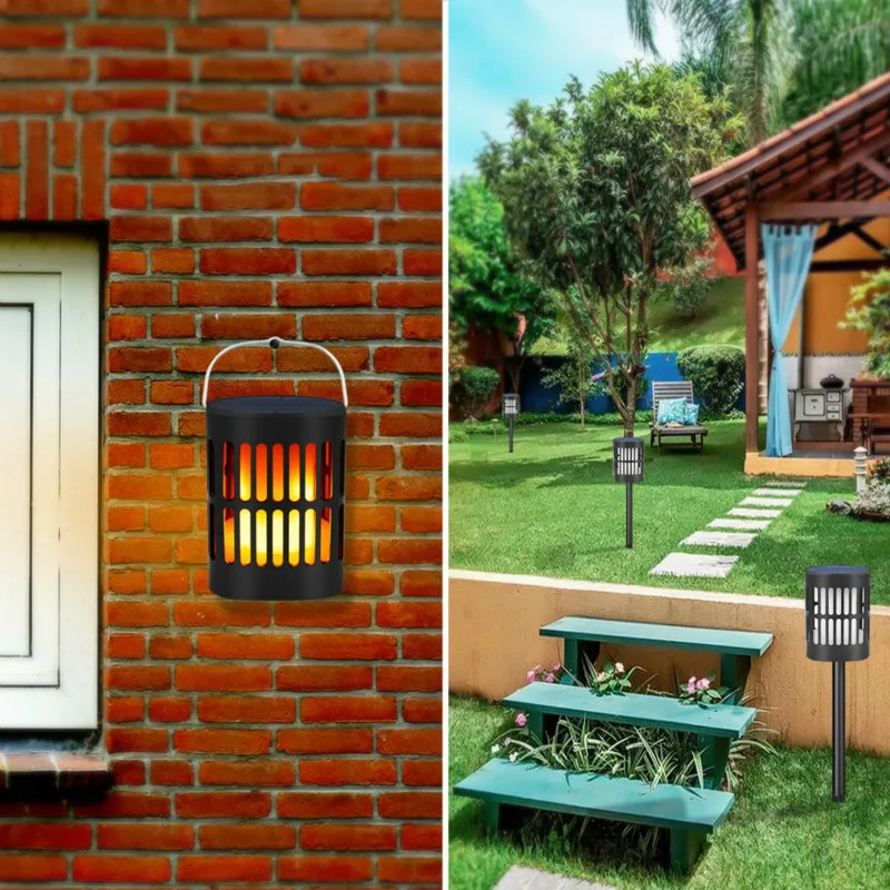 Новая наружная Солнечная пламенная лампа 96 светодиодов дворовая лужайка