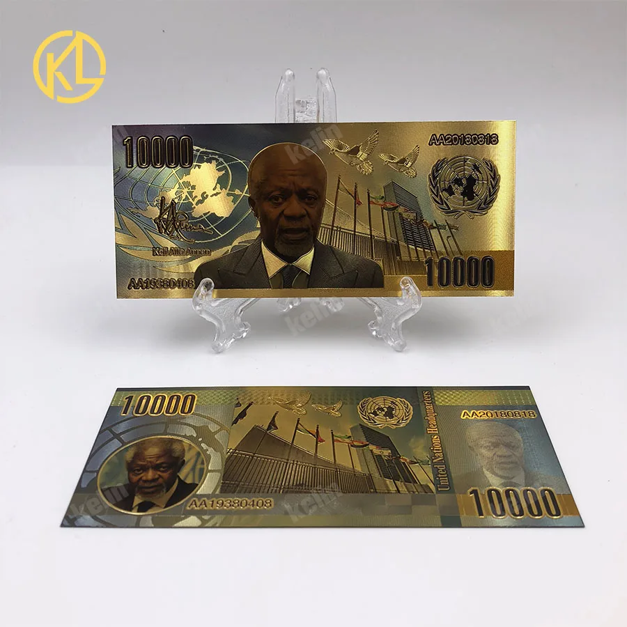 100 шт./лот 7 й Генеральный секретарь ООН Кофи Атта Аннан сувенирные Позолоченные