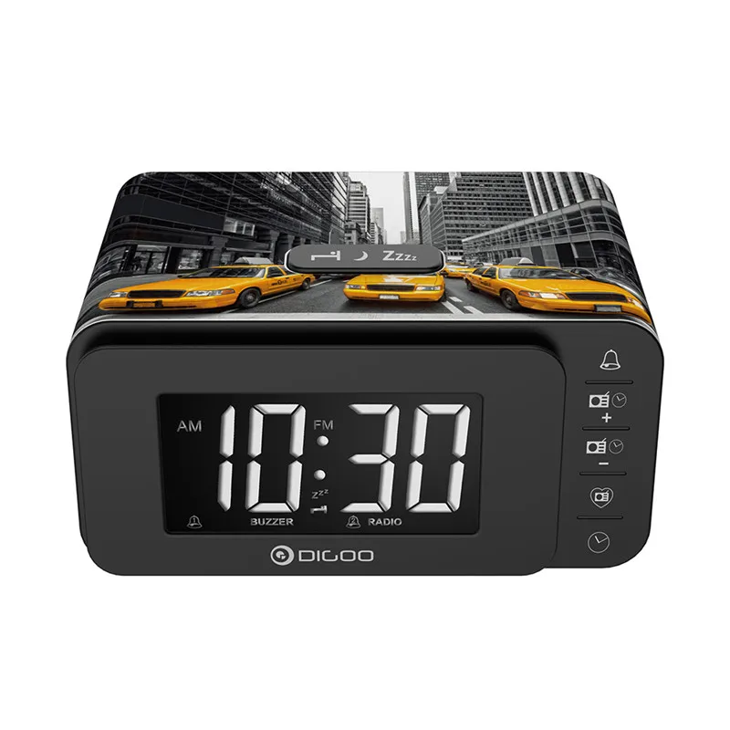 Digoo DG-FR8888 многофункциональные смарт-часы с цифровым будильником с fm-радио и динамиком, функция памяти, двойные будильники на каждый день