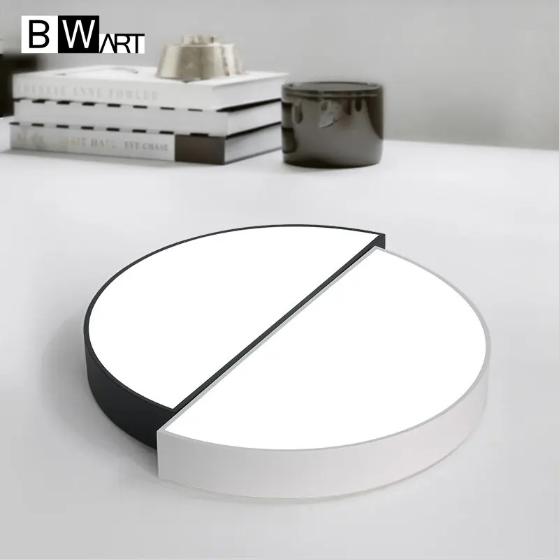 Bwart черный белый цвет полукруг сочетание современный светодиодный потолочный