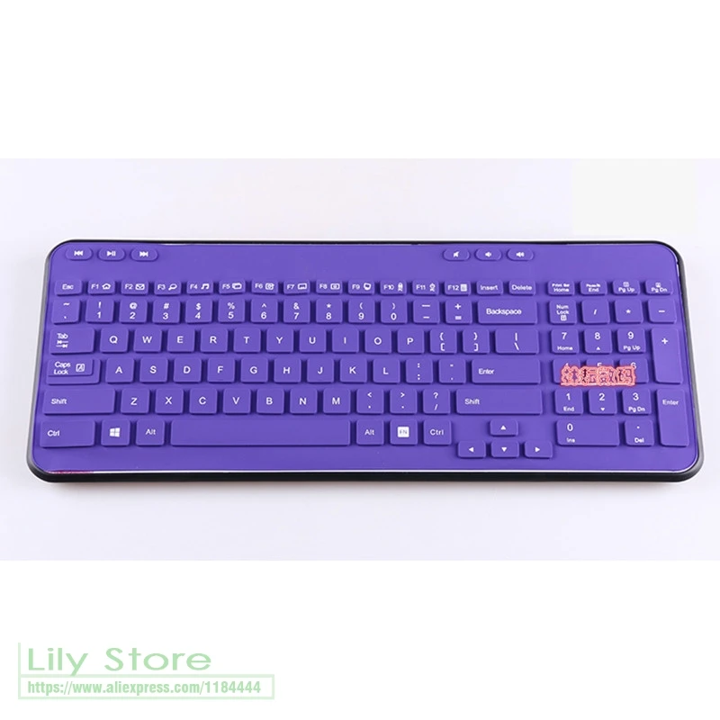 allpurple Для logitech MK365 MK360 K365 K360 Беспроводная настольная Пылезащитная пленка силиконовая Пылезащитная Механическая Защитная крышка для клавиатуры - Цвет: allpurple