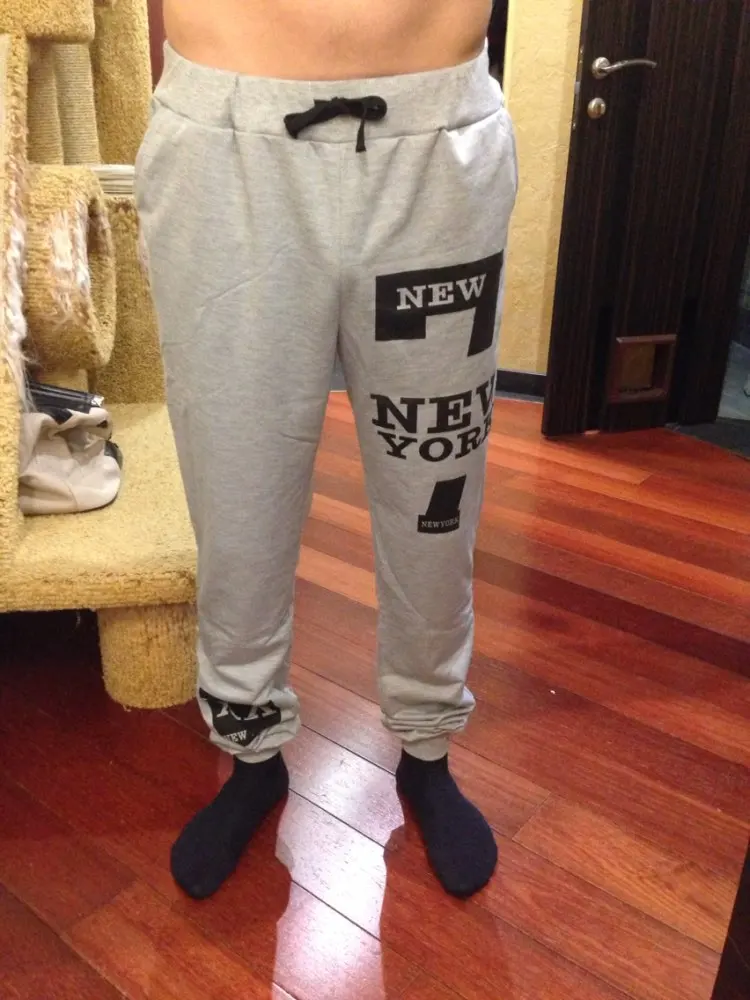 

Nice Men Pants Letters Printed Casual Harem Long Pants Spring Sweatpants Trousers Slim Drawstring Y278