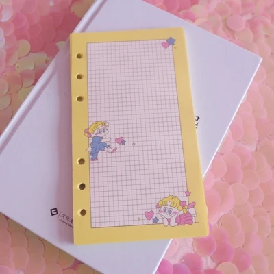 C Корейский ins A6 Kawaii 6 отверстий планировщик наполнитель бумага s для Filofax офиса школы спираль тетрадь наполнитель бумага Биндер внутренние страницы - Цвет: C