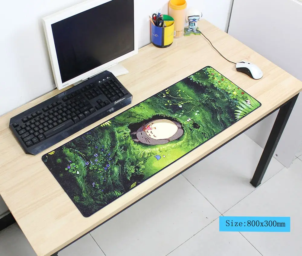 size 800x300x2mm Тоторо коврик для мыши 80x30 см Коврик для мыши notbook компьютерный коврик для мыши подарок на Хэллоуин игровой коврик геймер к клавиатуре коврики для мыши - Цвет: size 800x300x2mm