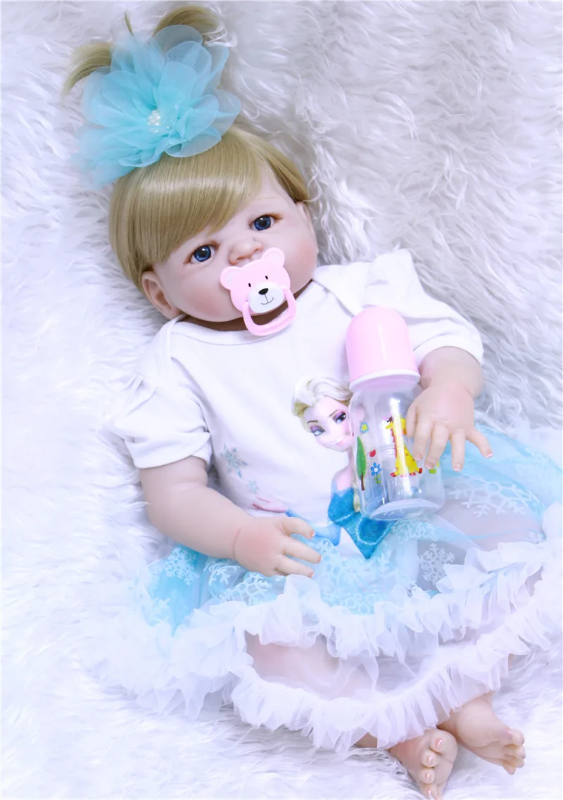 Кукла Принцесса блондинка из силикона Реалистичная кукла новорожденного
