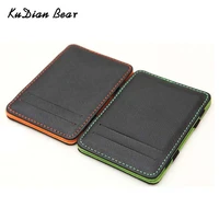 kudian bear minimalist men wallet rfid slim card organizer purse magic carteras minimalista bid222 pm49
