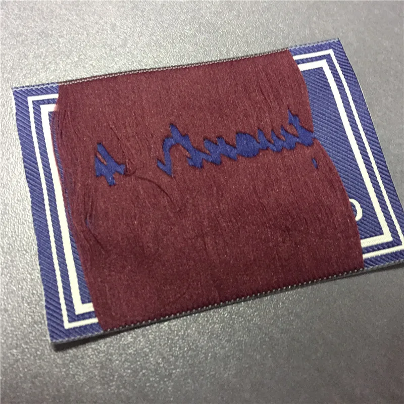 

Custom Logo High Density Clothing Woven Labels Name Woven Labels