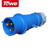 towe industrial connector ips p332 32a 3 pins 2pe male ip44
