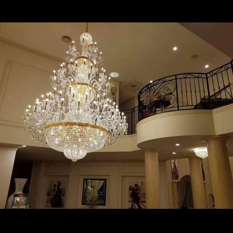 Настроить большой Стекло-рука хрустальная люстра огни Крытый Роскошные