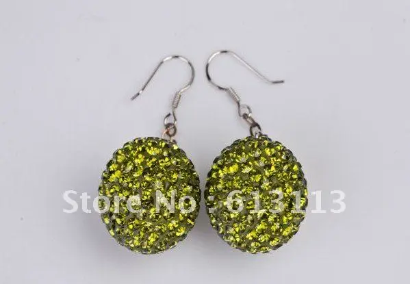 Shamballa earring jewelry Wholesale free shipping New Micro Pave CZ Disco Ball Bead E0057 | Украшения и аксессуары