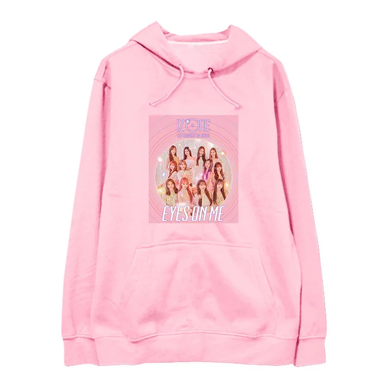 Kpop IZONE альбом глаза на меня толстовка с капюшоном член фото печать хип-хоп пуловер