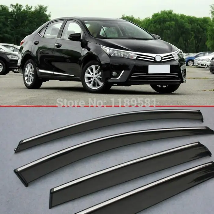 Оконный ветровой Дефлектор козырек от дождя/солнца для Toyota Corolla 2014 2015 2016|window wind