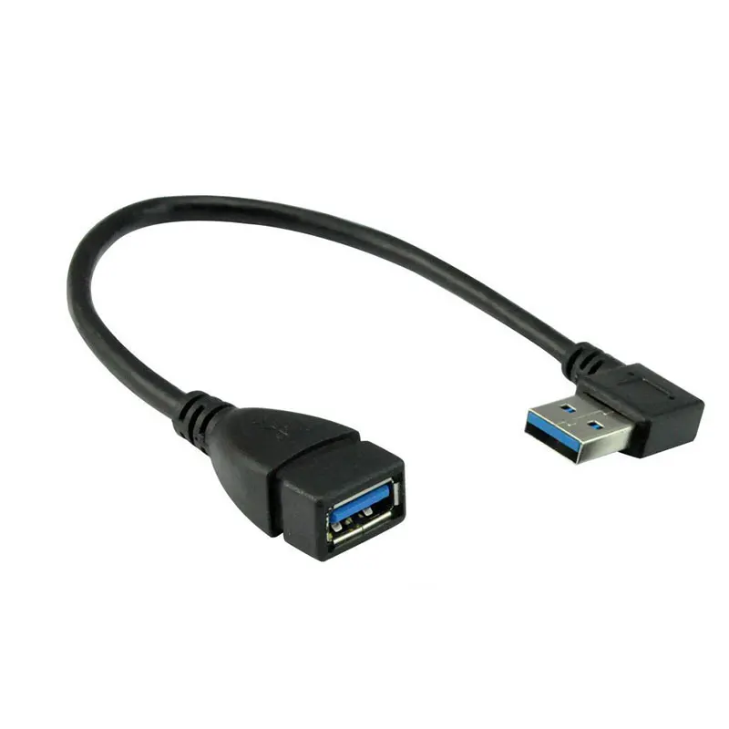 Удлинительный Кабель USB 3 0 с разъемом Папа мама под углом 90 градусов вверх вниз