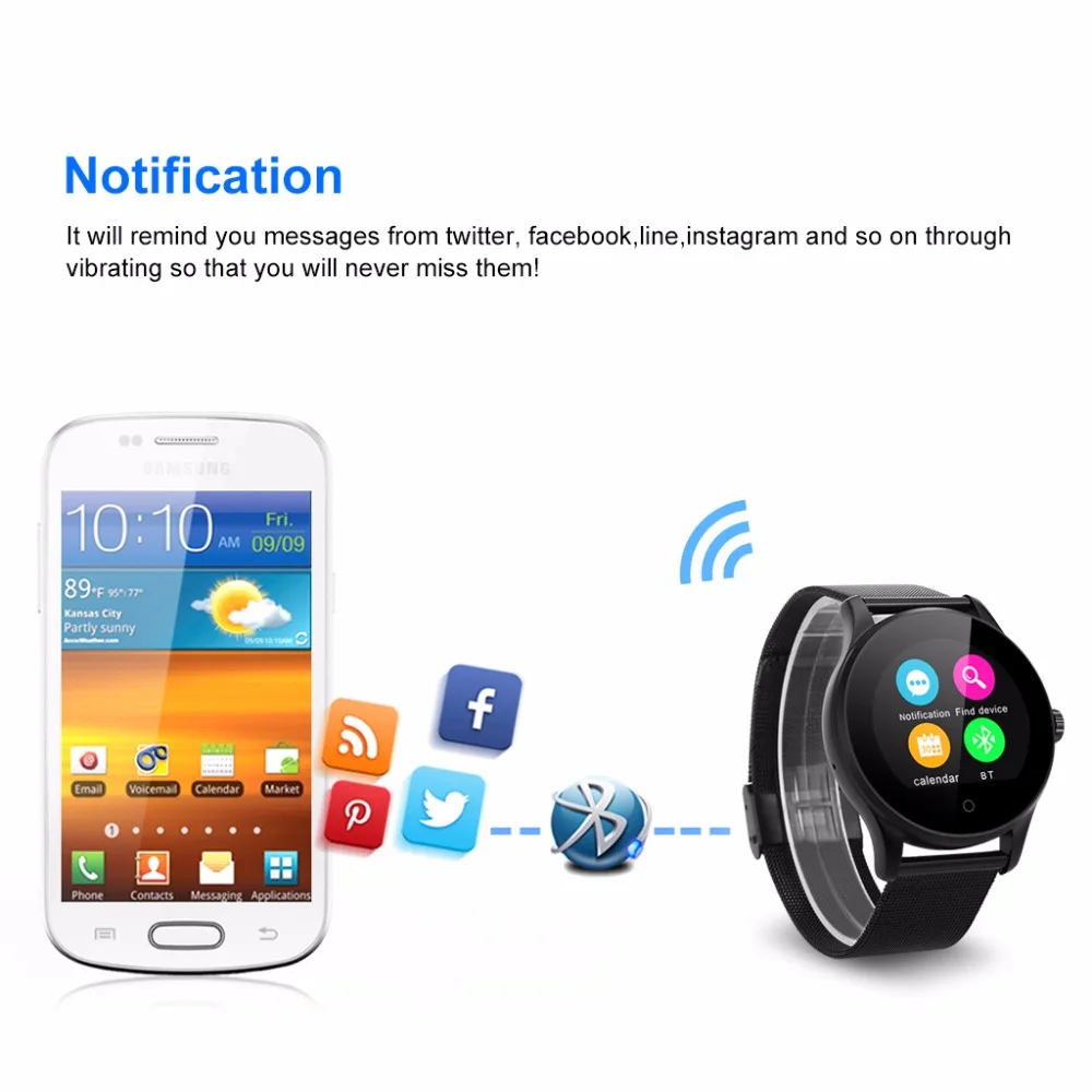Умные часы Diggro K88H, круглый экран, поддержка пульса, монитор, Bluetooth, умные часы для Apple, huawei, Xiaomi, телефон, IOS, Android