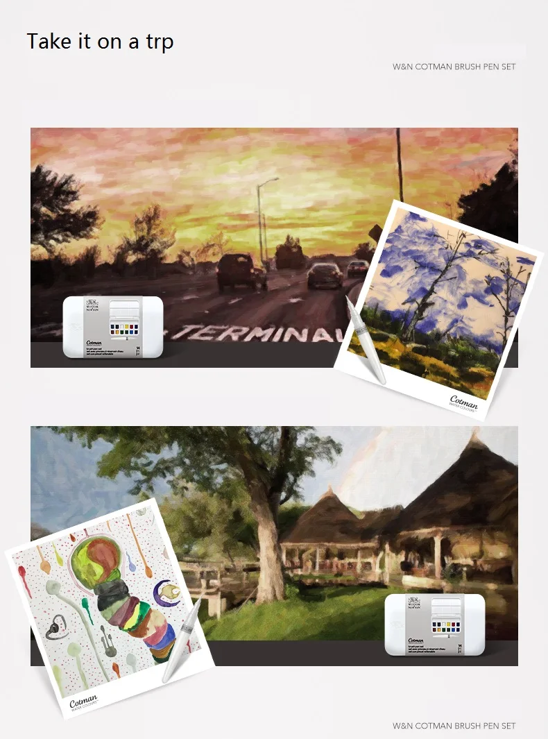 WINSOR& NEWTON cotman, 12 цветов, одноцветные акварельные краски, пигмент для художника с кистью для рисования