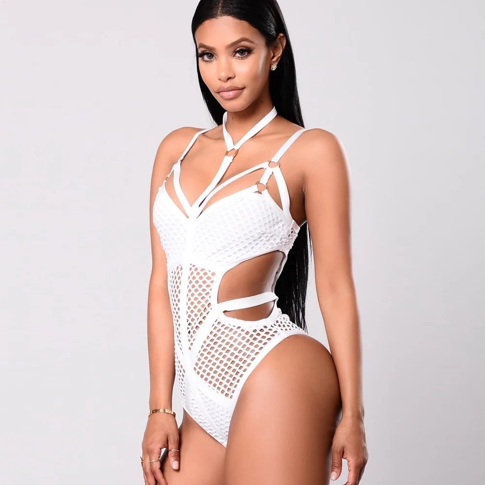 OULING Ретро винтажный цельный сетчатый слитный купальник монокини 2018 сексуальный