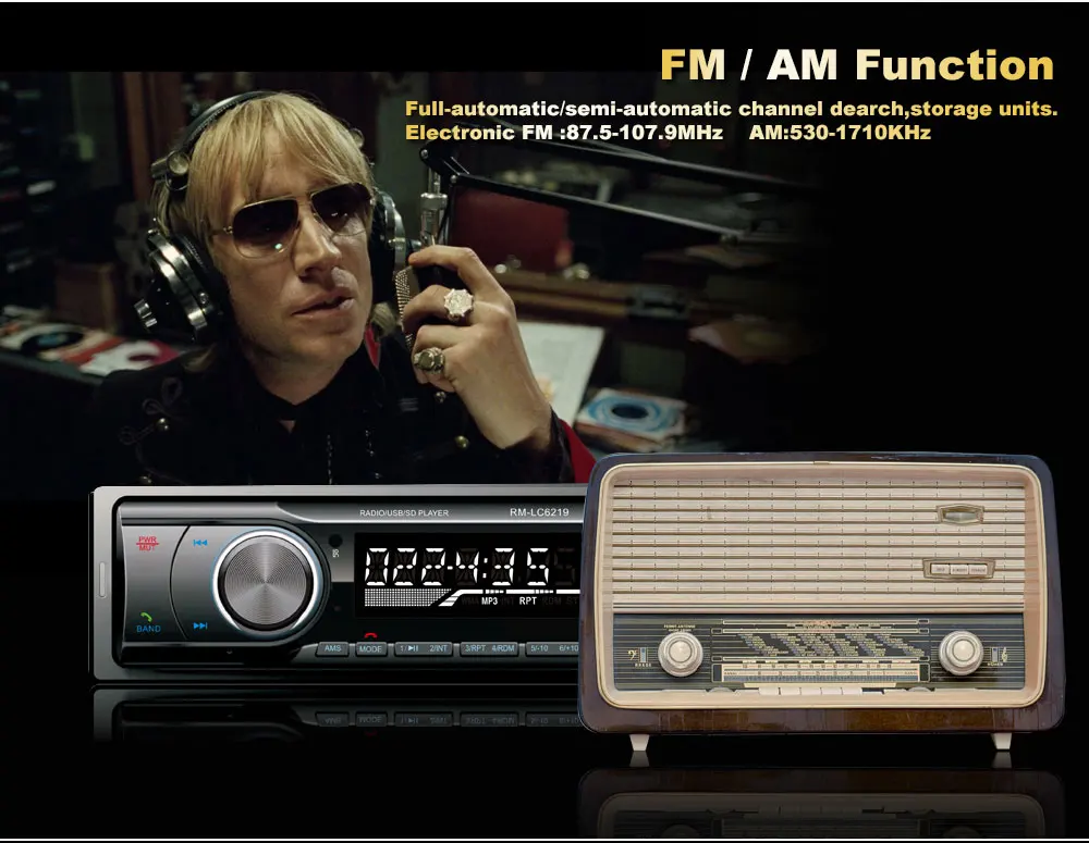 Лидер продаж автомобиль радио стерео плеер Bluetooth телефон аудио Авто AUX-IN MP3 FM/AM/USB/1Din/Дистанционное Управление 12V 4x45 Вт универсальный блок питания