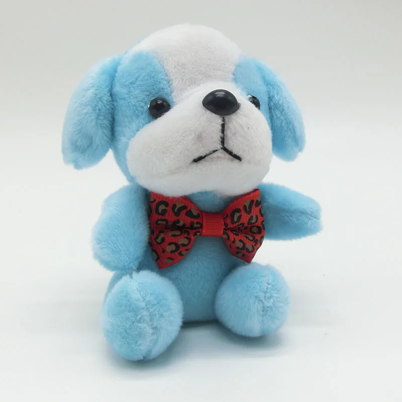 Мини Плюшевая собачка 10 см симпатичная разноцветная игрушка в виде животных