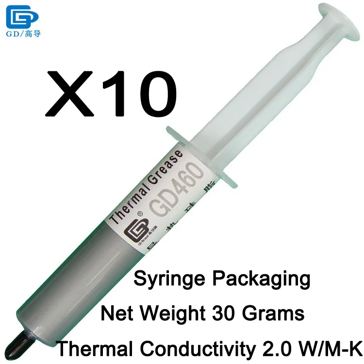 GD460-SY30 10 Pieces GD460 Термальность проводящая силиконовая смазка паста штукатурка силикон радиатор соединение серебряные CN100 MB05 ST20 SSY1 SY3 SY7 SY15 SY30 - Цвет лезвия: GD460-SY30 10 Pieces
