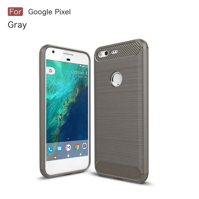 gray Чехол для Google Pixel 5,", матовый защитный противоударный мягкий чехол из ТПУ для Google Pixel XL 5,5", Чехол из углеродного волокна - Цвет: gray