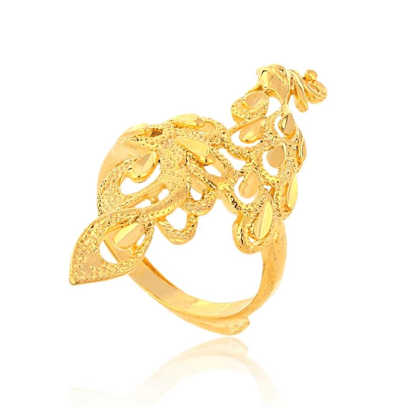 Золотое кольцо Ethlyn дизайн Феникс Дубай ювелирные изделия Обручальные изменяемые