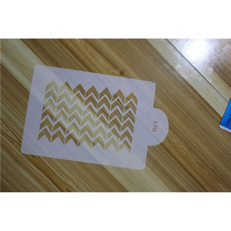 1 шт. волнистые полосы торт шаблон печать трафарет для мастики DIY украшения спрей