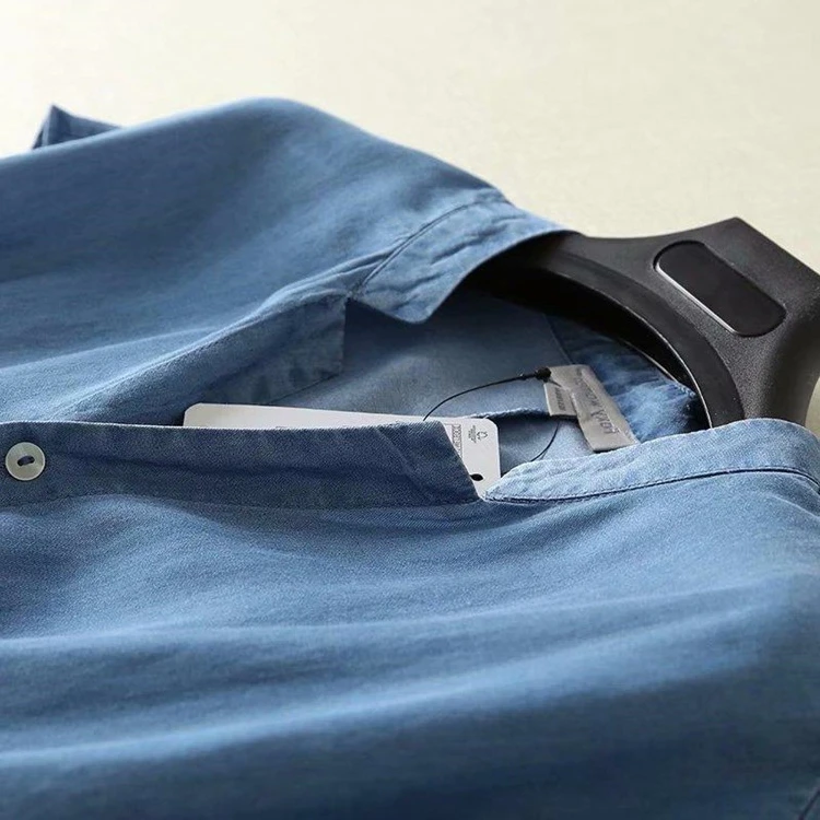 Простое однотонное джинсовое платье без рукавов с v-образным вырезом mori girl лето