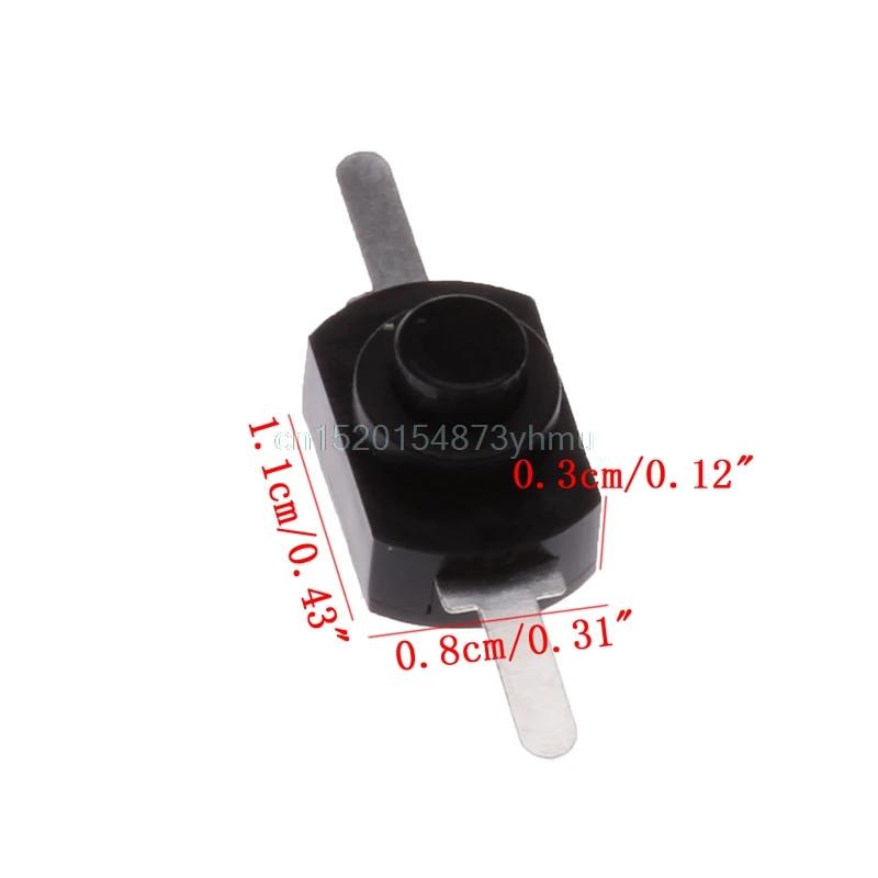 10X Новый 1A 30V DC 250V черный с фиксацией вкл/выкл мини-фонарик кнопочный