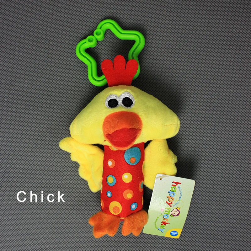 Chick Детская погремушка, детская кроватка, мобильная коляска, игрушки, 0-12 месяцев, плюшевое животное, кровать, висячий Колокольчик для новорожденных, Обучающие сенсорные игрушки для детей - Цвет: Chick